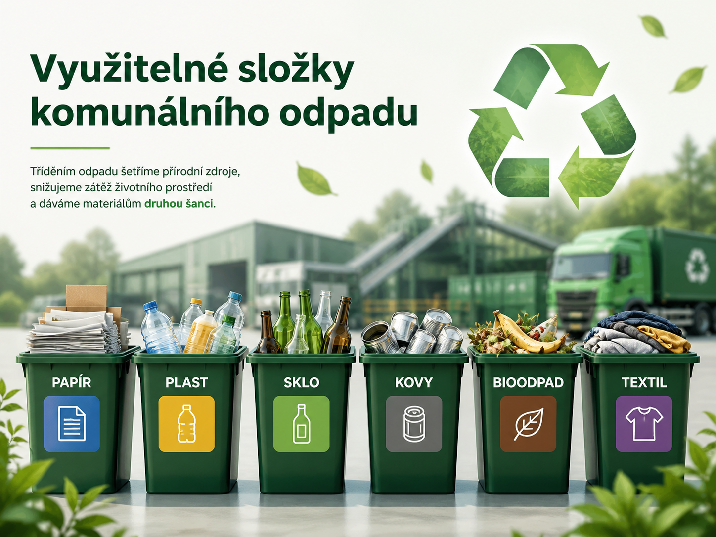 Separace využitelných složek odpadu